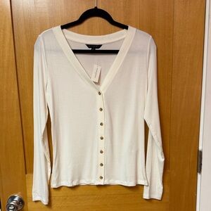 NWT Banana Republic Cream Button-Down Shirt